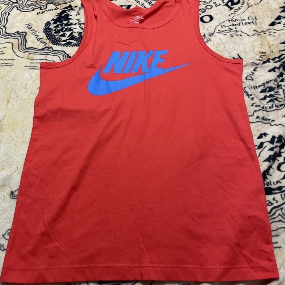 Nike Mens Size Small The Nike Tee Tank Top Red